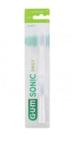 GUM SONIC DAILY SPAZZOLINO BATTERIA REFILL WHITE 2 PEZZI - Apotecalab srl