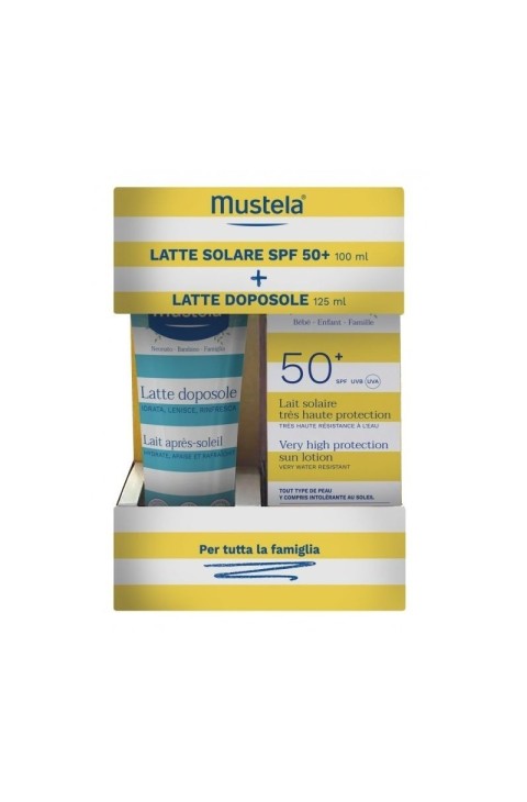 MUSTELA BIPACK LATTE SOLARE 100 ML + DOPOSOLE SELETTIVO 125 ML - Apotecalab srl