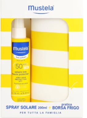 MUSTELA BORSA FRIGO + SPRAY SOLARE 200 ML - Apotecalab srl