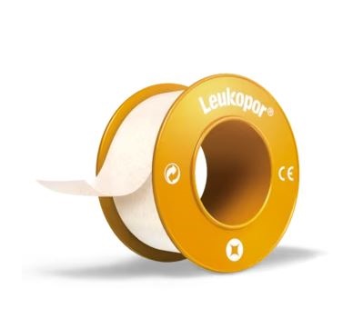 CEROTTO IN ROCCHETTO LEUKOPOR IPOALLERGENICO TESSUTO NON TESSUTO BIANCO 2,5X920 CM CON DISPENSER - Apotecalab srl