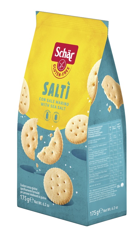 SCHAR SALTI' CRACKER CON SALE MARINO SENZA LATTOSIO 175 G - Apotecalab srl