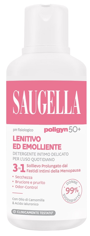 SAUGELLA POLIGYN 50+ DETERGENTE INTIMO LENITIVO ED EMOLLIENTE 500 ML - Apotecalab srl