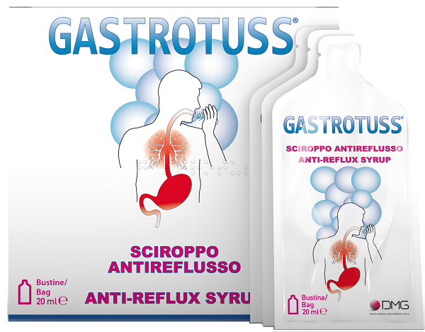 SCIROPPO ANTIREFLUSSO GASTROTUSS 25 BUSTINE MONODOSE 20 ML - Apotecalab srl