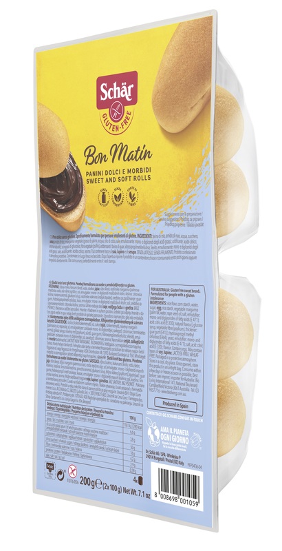 SCHAR BON MATIN PANINI DOLCI E MORBIDI SENZA LATTOSIO 2 PEZZI DA 100 G - Apotecalab srl