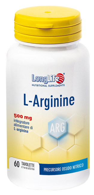 LONGLIFE L-ARGININE 60 TAVOLETTE RIVESTITE DA 900 MG - Apotecalab srl