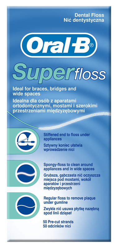 ORALB SUPERFLOSS FILO INTERDENTALE 50 FILI - Apotecalab srl