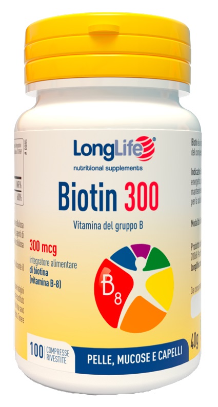 LONGLIFE BIOTIN 300 100 COMPRESSE RIVESTITE - Apotecalab srl