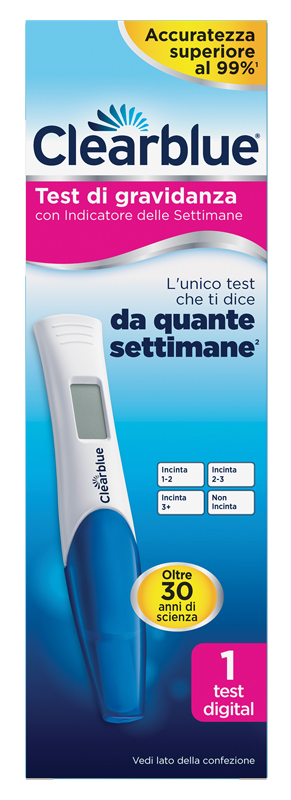 TEST DI GRAVIDANZA CLEARBLUE CON INDICATORE DELLE SETTIMANE 1 PEZZO - Apotecalab srl