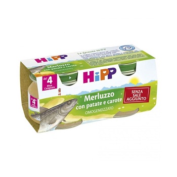 HIPP OMOGENEIZZATO MERLUZZO CAROTE PATATE 2X80 G - Apotecalab srl
