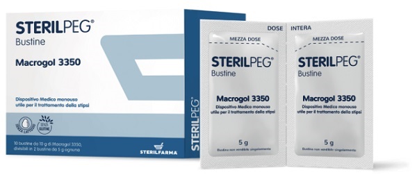 STERILPEG MACROGOL 3350 10 BUSTINE BIPARTITE 10 G - Apotecalab srl