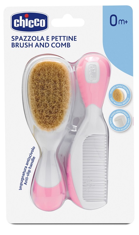 CHICCO SPAZZOLA + PETTINE ROSA - Apotecalab srl