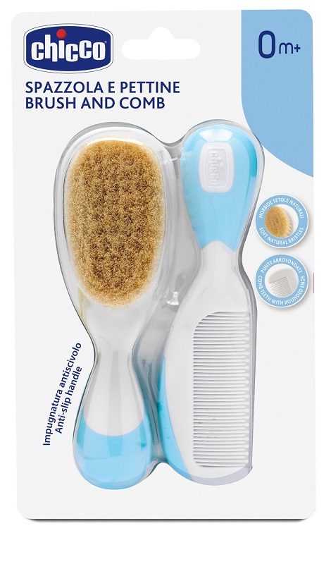 CHICCO SPAZZOLA + PETTINE AZZURRO - Apotecalab srl