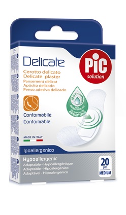 CEROTTO PIC DELICATE 19X72 MM ANTIBATTERICO 20 PEZZI - Apotecalab srl