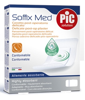 CEROTTO PIC SOFFIX MED IN TNT CON TAMPONE CENTRALE ASSORBENTE STERILE MONOUSO 30X10 CM STERILI ANTIBATTERICO 3 PEZZI - Apotecalab srl