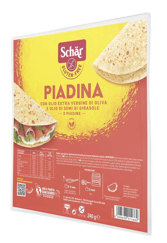 SCHAR PIADINA 3 PEZZI DA 80 G - Apotecalab srl