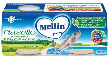 MELLIN OMOGENEIZZATO NASELLO 2 X 80 G - Apotecalab srl