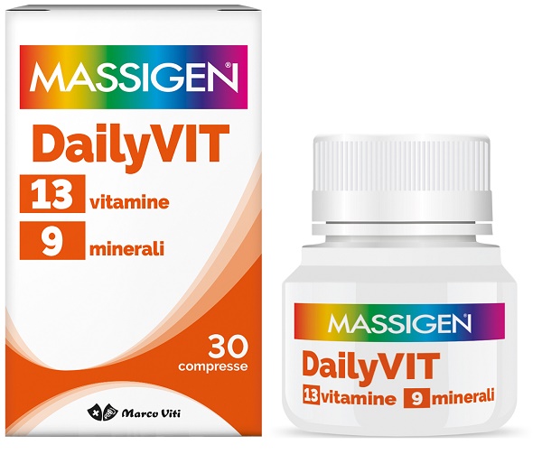MASSIGEN DAILYVIT 12 VITAMINE 11 MINERALI 30 COMPRESSE RIVESTITE - Apotecalab srl
