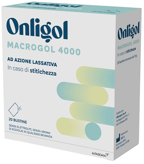 ONLIGOL MACROGOL 4000 20 BUSTINE 10 G SENZA ZUCCHERO - Apotecalab srl