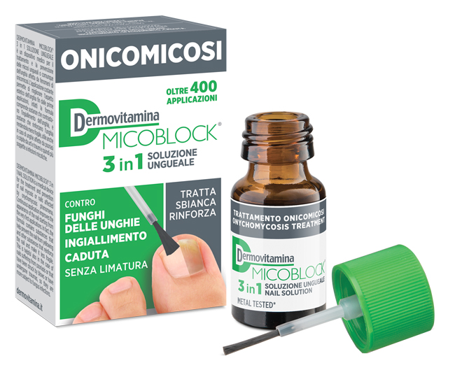 DERMOVITAMINA MICOBLOCK 3 IN 1 ONICOMICOSI SOLUZIONE UNGUEALE 7 ML - Apotecalab srl