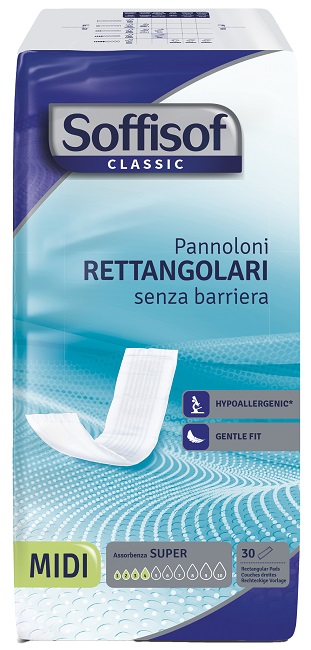 SOFFISOF CLASSIC PANNOLONE RETTENGOLARE SENZA BARRIERA 30 PEZZI - Apotecalab srl