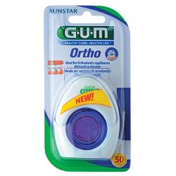 GUM ORTHO FLOSS FILO SPUGNOSO 50 PEZZI - Apotecalab srl
