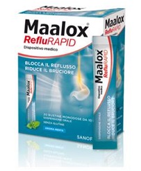 SOSPENSIONE ORALE MAALOX REFLURAPID 20 BUSTINE MONODOSE DA 10 ML - Apotecalab srl