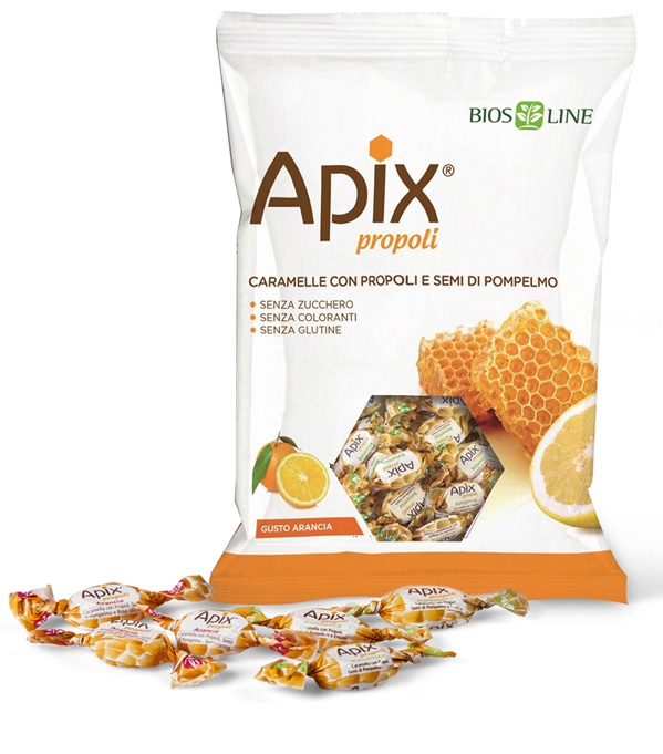 APIX PROPOLI CARAMELLA ARANCIA 50 G BIOSLINE - Apotecalab srl