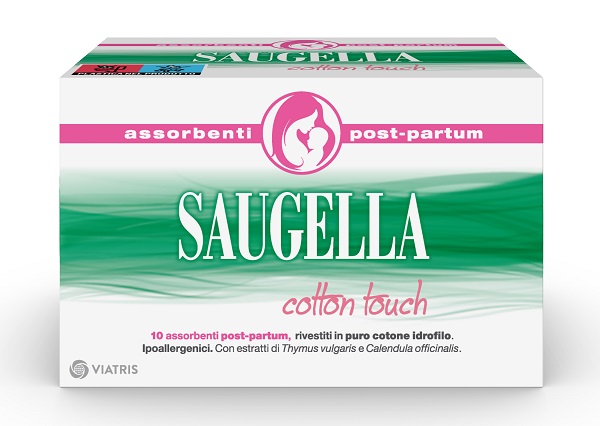SAUGELLA COTTON TOUCH ASSORBENTI POSTPARTUM 10 PEZZI - Apotecalab srl