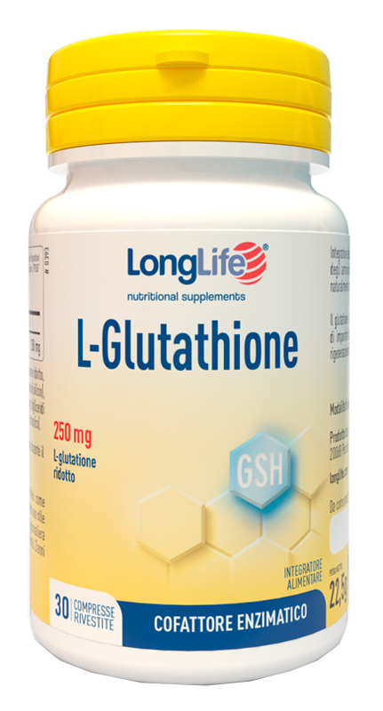 LONGLIFE L-GLUTATHIONE 250 MG 30 COMPRESSE - Apotecalab srl