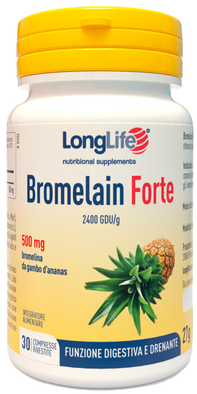 LONGLIFE BROMELAIN FORTE 30 COMPRESSE - Apotecalab srl