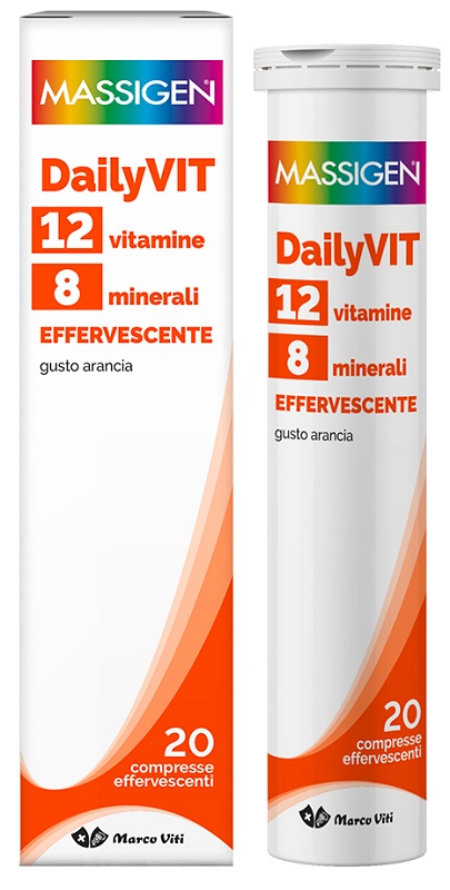 MASSIGEN DAILYVIT 12 VITAMINE 8 MINERALI EFFERVESCENTE 20 COMPRESSE - Apotecalab srl