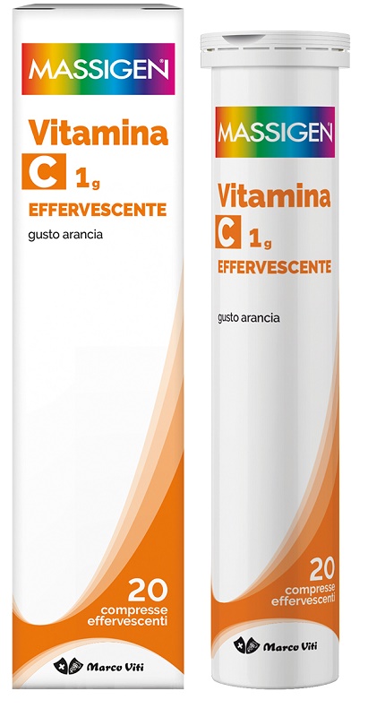 MASSIGEN VITAMINA C 1G EFFERVESCENTE 20 COMPRESSE - Apotecalab srl