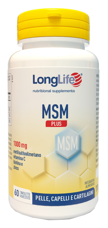 LONGLIFE MSM PLUS 60 TAVOLETTE RIVESTITE DA 1,85 G - Apotecalab srl