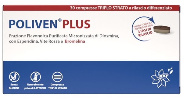 POLIVEN PLUS 30 COMPRESSE TRIPLO STRATO SENZA GLUTINE NATURALMENTE PRIVO DI LATTOSIO - Apotecalab srl