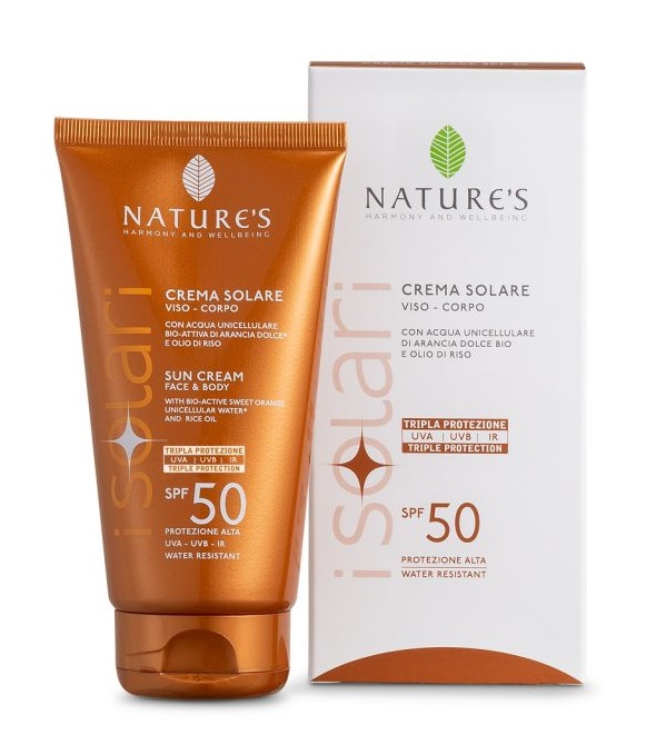 NATURE'S I SOLARI CREMA SOLARE VISO E CORPO SPF 50 IR SUN 150 ML - Apotecalab srl