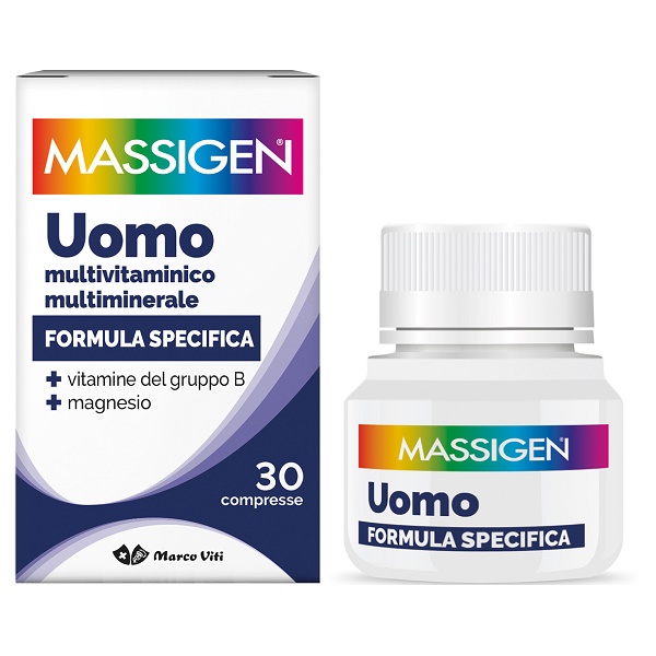 MASSIGEN UOMO MULTIVITAMINICO E MULTIMINERALE 30 COMPRESSE RIVESTITE - Apotecalab srl