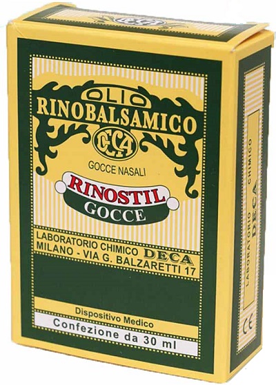 RINOSTIL GOCCE NASALI FLACONE 30ML OLIO RINOBALSAMICO PER LAPROTEZIONE DELLA MUCOSA NASALE E LA PULIZIA DELLE FOSSE NASALI - Apotecalab srl
