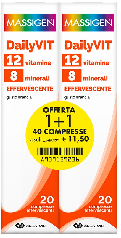 MASSIGEN DAILYVIT EFFERVESCENTE 20+20 COMPRESSE - Apotecalab srl