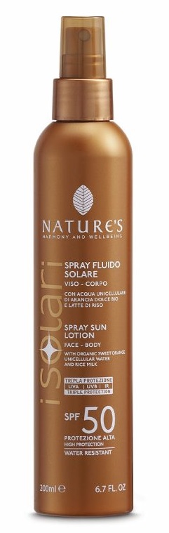 NATURE'S I SOLARI SPRAY FLUIDO SPF50 200 ML - Apotecalab srl