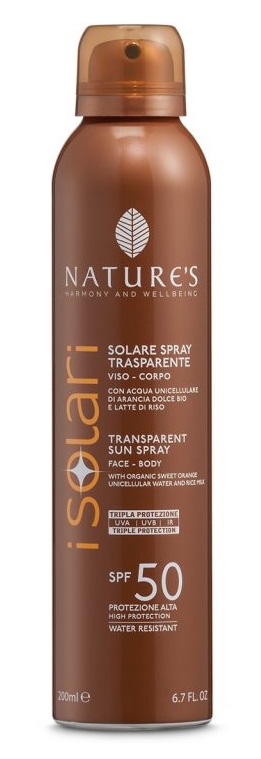 NATURE'S I SOLARI SPRAY TRASPARENTE SPF50 200 ML - Apotecalab srl