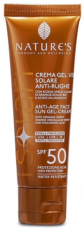 NATURE'S I SOLARI CREMA GEL VISO ANTIRUGHE SPF50 50 ML - Apotecalab srl