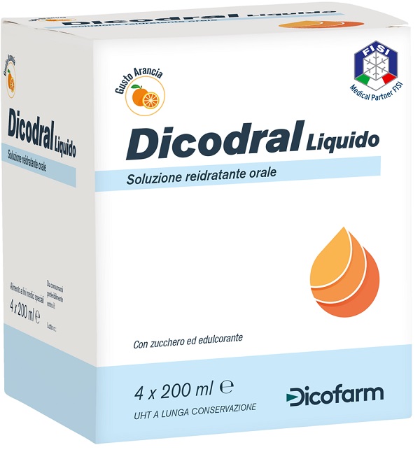 DICODRAL LIQUIDO SOLUZIONE REIDRATANTE ORALE 4 X 200 ML - Apotecalab srl