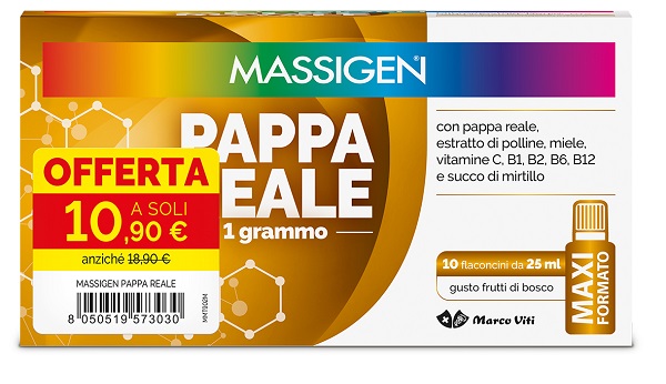 MASSIGEN PAPPA REALE 10 FLACONCINI DA 25 ML 10,90 E - Apotecalab srl