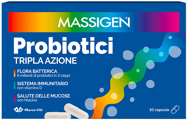 MASSIGEN PROBIOTICI 10 CAPSULE PREZZO PIENO - Apotecalab srl