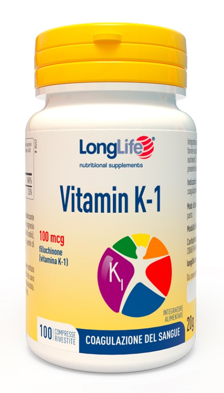 LONGLIFE VITAMIN K 100MCG 100 COMPRESSE RIVESTITE - Apotecalab srl