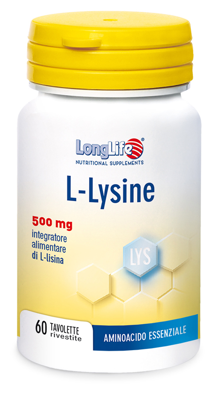 LONGLIFE L-LYSINE 500MG 60 TAVOLETTE RIVESTITE DA 860 MG - Apotecalab srl