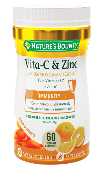 NATURE'S BOUNTY VITA-C&ZINC 60 GOMMOSE - Apotecalab srl
