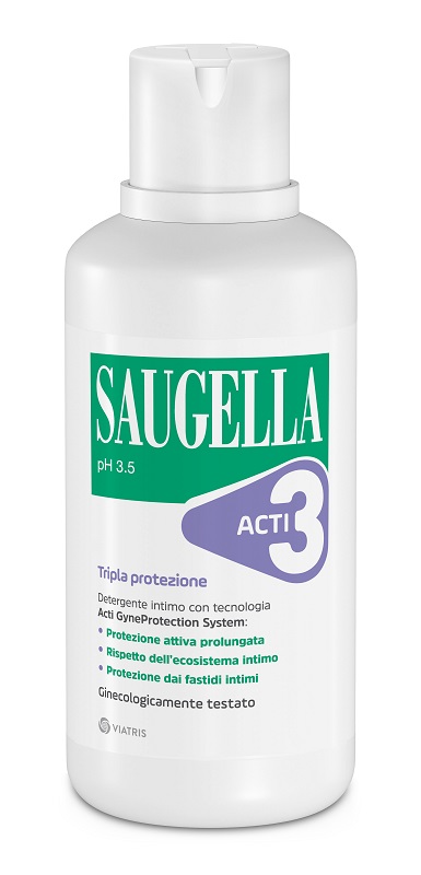 SAUGELLA ACTI3 TRIPLA PROTEZIONE DETERGENTE INTIMO 500 ML - Apotecalab srl