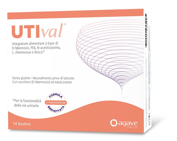 UTIVAL 14 BUSTINE SENZA GLUTINE NATURALMENTE PRIVO DI LATTOSIO CON ZUCCHERO D-MANNOSIO ED EDULCORANTE FORMULA BREVETTATA N. 102021000021134 - Apotecalab srl