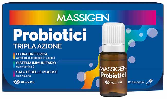 MASSIGEN PROBIOTICI 10 FLACONCINI X 8 ML - Apotecalab srl